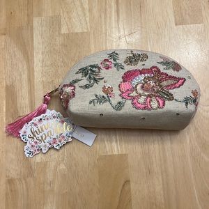 Noor-è-Noire make up bag with sequined flowers